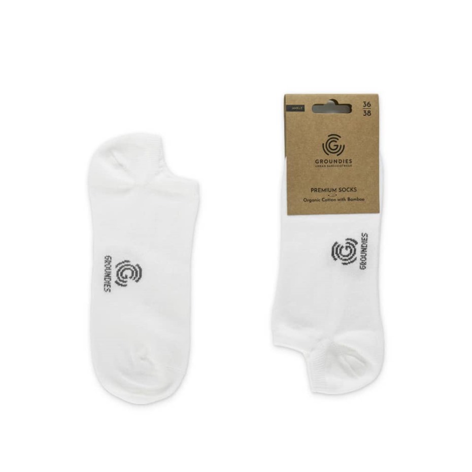 Calcetines Tobilleros Premium Blancos Groundies España